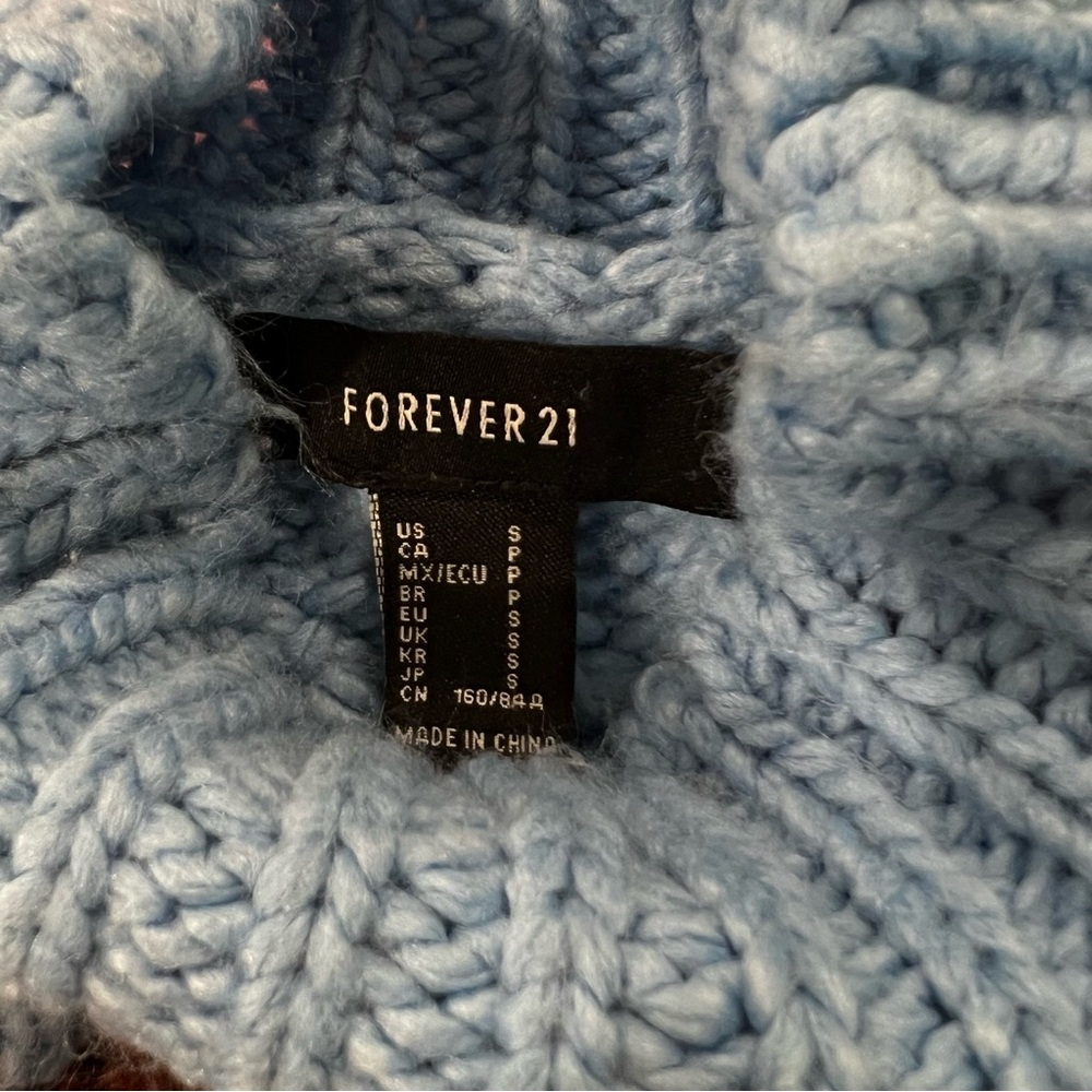 Forever 21 Color block oversized knit sweater size small cozy and casual wear - Picture 5 of 6